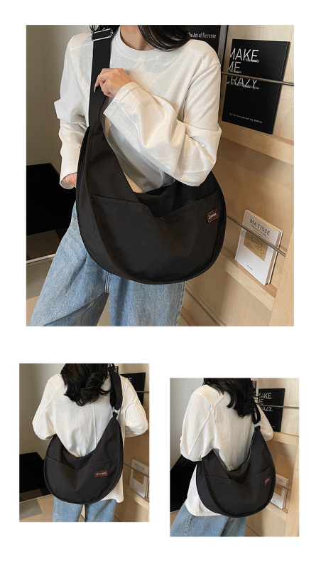 Crossbody torba dumpling – gradska jednostavnost, PU materijal, oblik dumpling, zatvarač, unutarnja pretinica za telefon