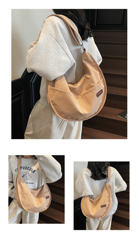Crossbody torba dumpling – gradska jednostavnost, PU materijal, oblik dumpling, zatvarač, unutarnja pretinica za telefon