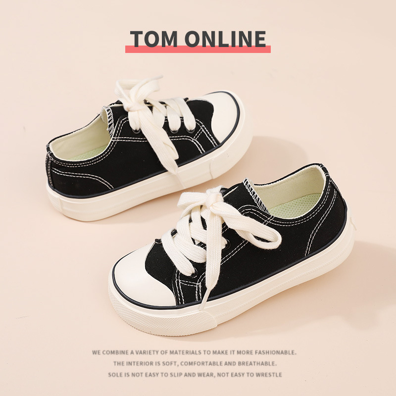 Dječje platnene tenisice, unisex, s Velcro zatvaranjem, niska visina, gumeni potplat, japanski stil, za uzrast 4–12 godina