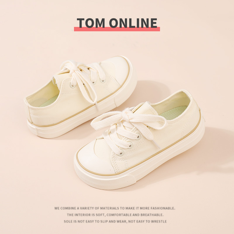 Dječje platnene tenisice, unisex, s Velcro zatvaranjem, niska visina, gumeni potplat, japanski stil, za uzrast 4–12 godina