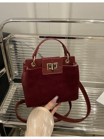 Urban minimalist bucket torba od velura, s nylon podstavom, zatvaračem, jednom remenu, šifra 6307ZX