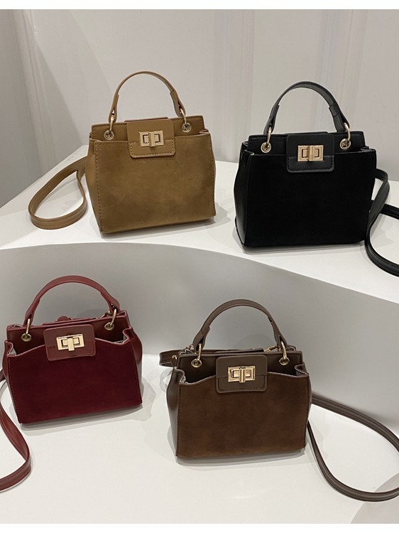 Urban minimalist bucket torba od velura, s nylon podstavom, zatvaračem, jednom remenu, šifra 6307ZX