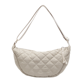 Ženska dumpling torba od platna – crossbody, zatvarač, džep za telefon, poliester podstava