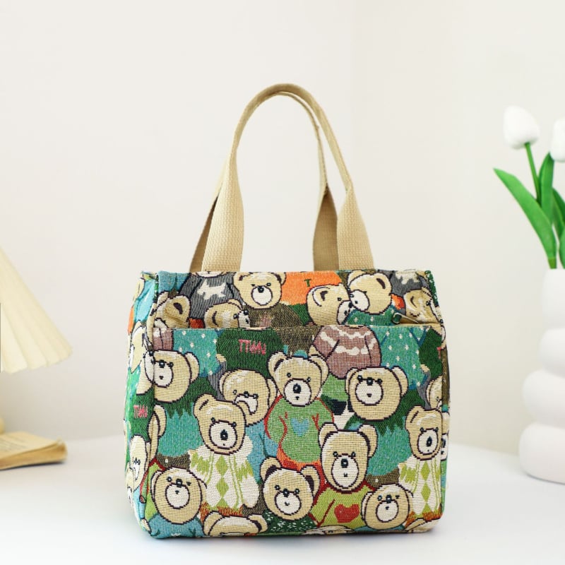 Geantă tote din pânză cu formă vertical dreptunghiulară, închidere cu fermoar, căptușeală poliester, buzunar intern pentru telefon, fără curea de umăr