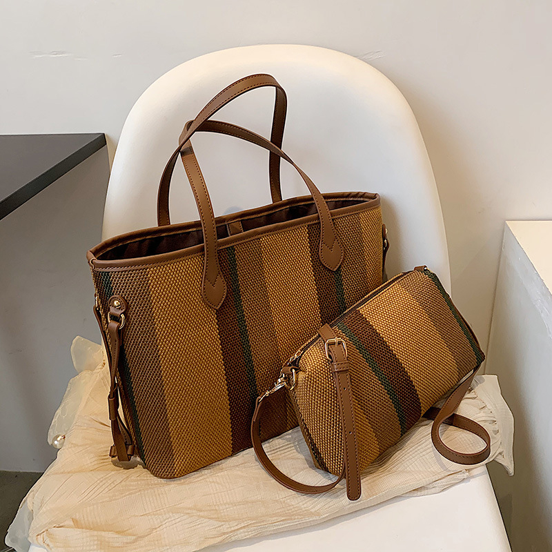 Geantă Tote din PU, formă de geantă de cumpărături, fermoar, buzunar interior, utilizare zilnică