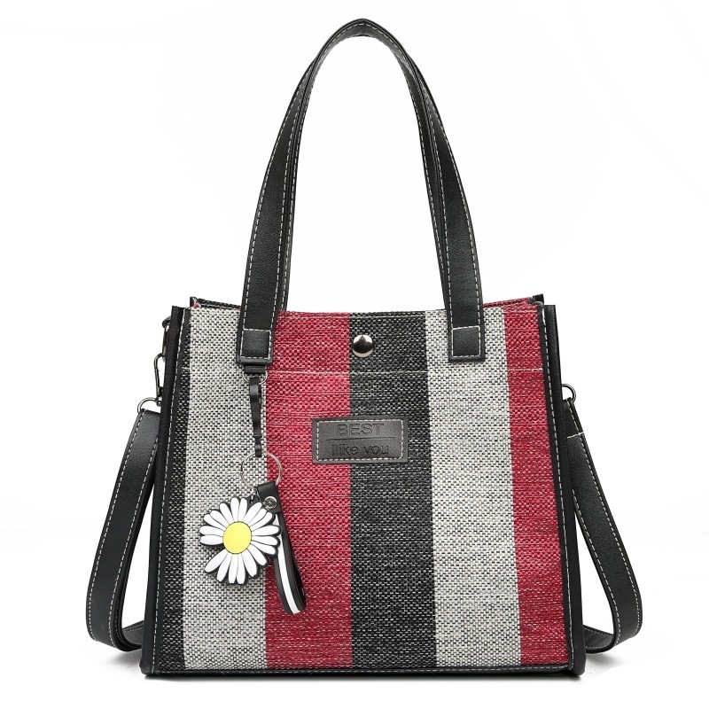 Ženska crossbody torbica — mali kvadratni oblik, PU materijal, magnetska kopča, vodoravni kvadrat, poliester podstava