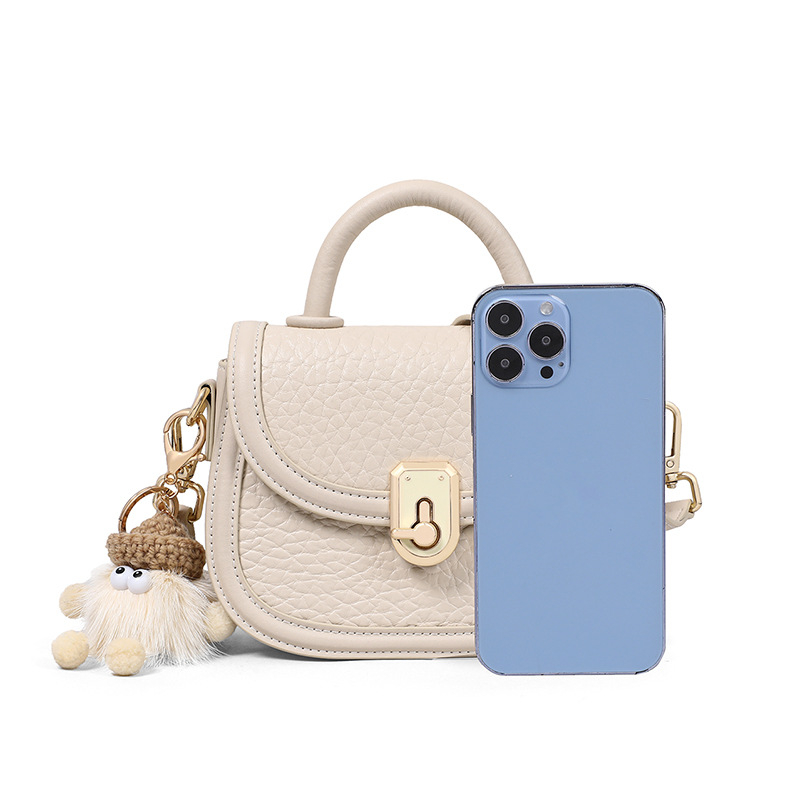 Sea of Love Ženska torbica – mini kvadratna torbica s jednim remenom, prirodna koža, sloj od goveđe kože + sintetička koža, horizontalni oblik, zatvarač kapicom