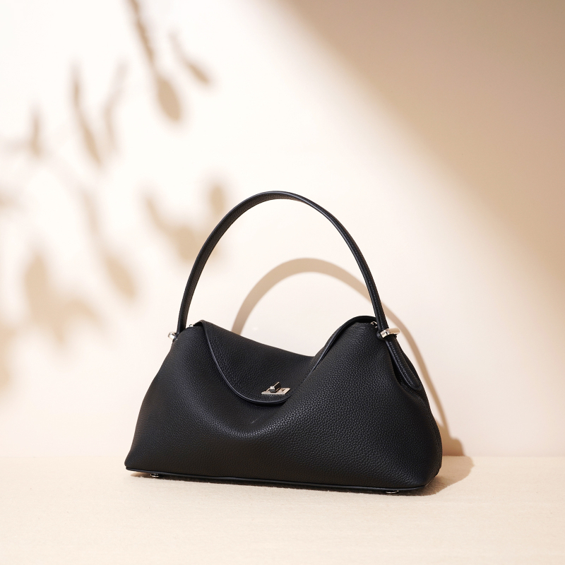 Torba preko ramena – crossbody, gradski minimalizam, koža prvog sloja goveda, oblik jastuka, zaključavanje, unutarnja kartica ID i džep sa zatvaračem