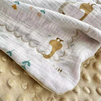 Dječja deka od 100% pamuka, dvostruko vlakno, crtani stil, za proljeće i jesen, 300–500 g