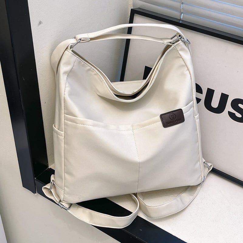 Tote torba, gradski minimalistički stil, Oxford platno, vertikalni kvadratni oblik, zatvarač na zip, unutarnja džep sa zipom
