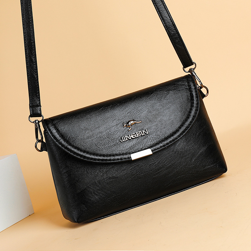 Ženska PU kožna crossbody torba, mala i elegantna, jednobojna