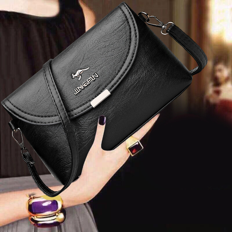 Ženska PU kožna crossbody torba, mala i elegantna, jednobojna