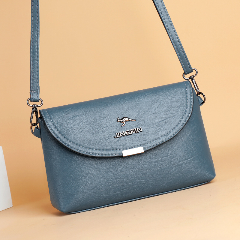 Ženska PU kožna crossbody torba, mala i elegantna, jednobojna