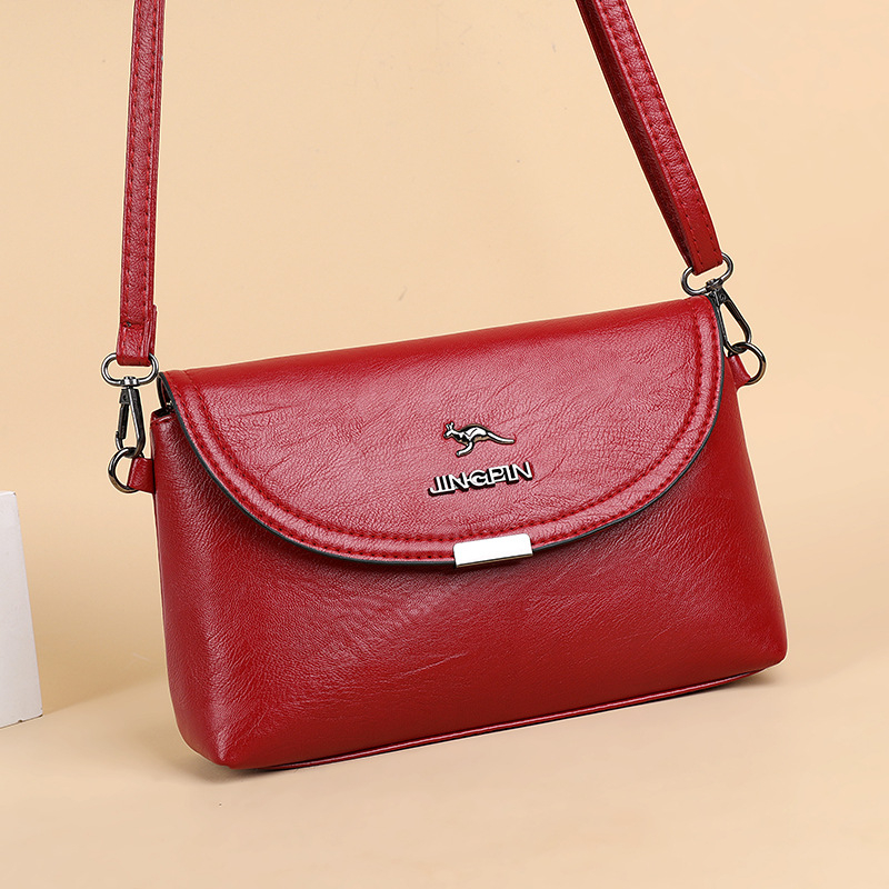 Ženska PU kožna crossbody torba, mala i elegantna, jednobojna