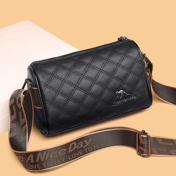 Ženska crossbody torba, koža najvišeg sloja s dijamantnim izvezom, ovalni jastučasti oblik, zatvarač, s jednim remenom preko ramena