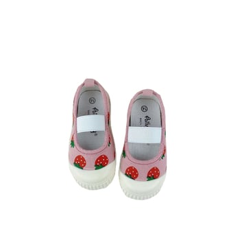 Dječje platnene slip-on tenisice za djevojčice, s elastičnim trakama, niskim vrhom, platnenim gornjim dijelom, gumom protiv klizanja