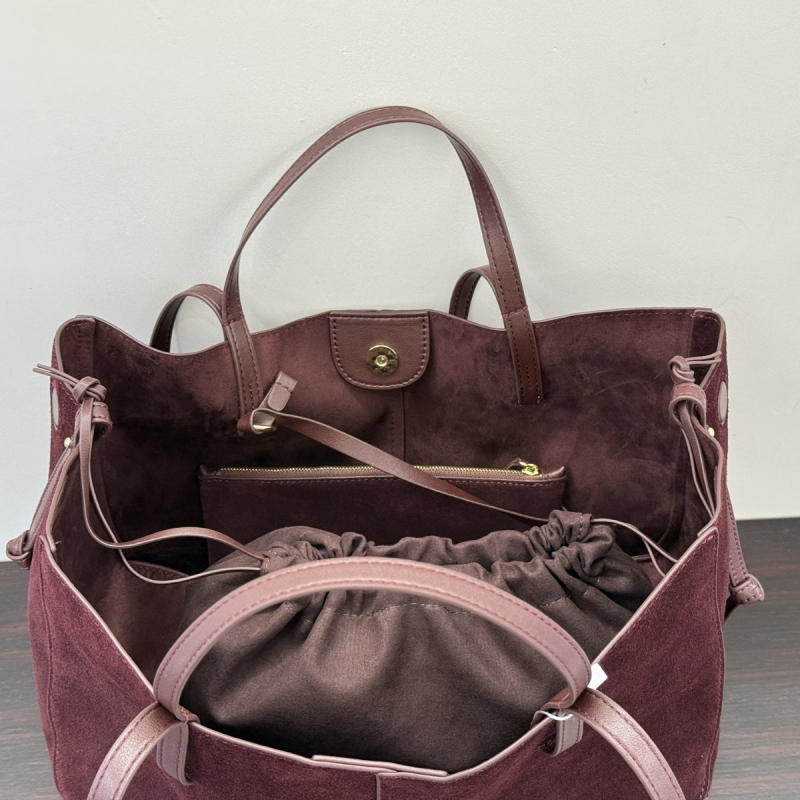 Nubuk kožna torba s krilom, retro stil, magnetska kopča, skriveni džep sa zipom, džep za mobitel