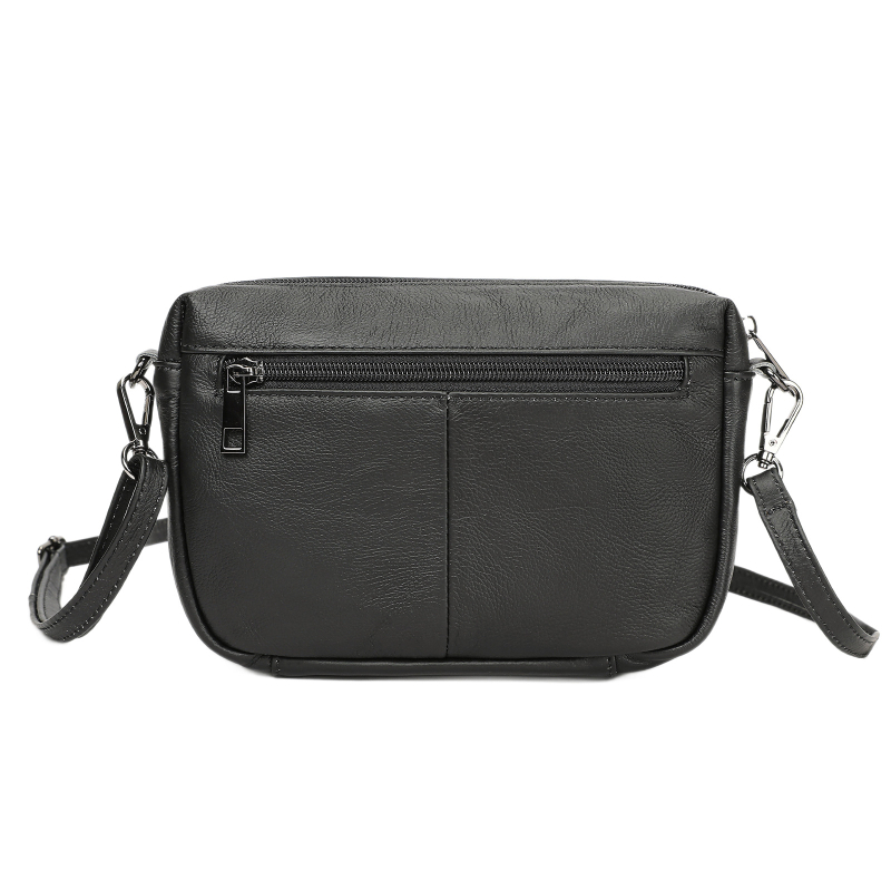 Marlant ženska kožna crossbody torbica – ležerni putnički stil, horizontalni kvadratni oblik, zatvaranje zipom, unutarnja džepna pretinica za telefon