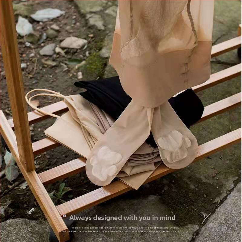 0D Διαφανή νάιλον Core-Spun Μετάξι Καλσόν, Με T-Crotch, Ultra-Λεπτά, Αόρατα