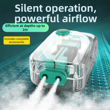 Baker akváriumi oxigénszivattyú – Csendes mechanikus oxigénellátó, Nagy teljesítmény, Nem importált, Súly 2000 g