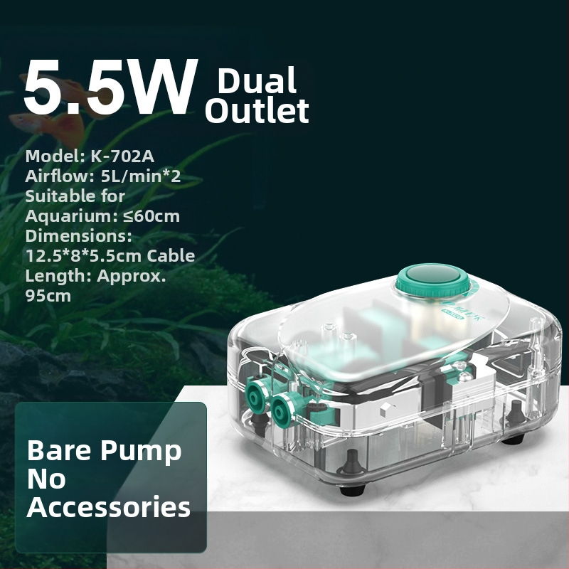 Baker akváriumi oxigénszivattyú – Csendes mechanikus oxigénellátó, Nagy teljesítmény, Nem importált, Súly 2000 g