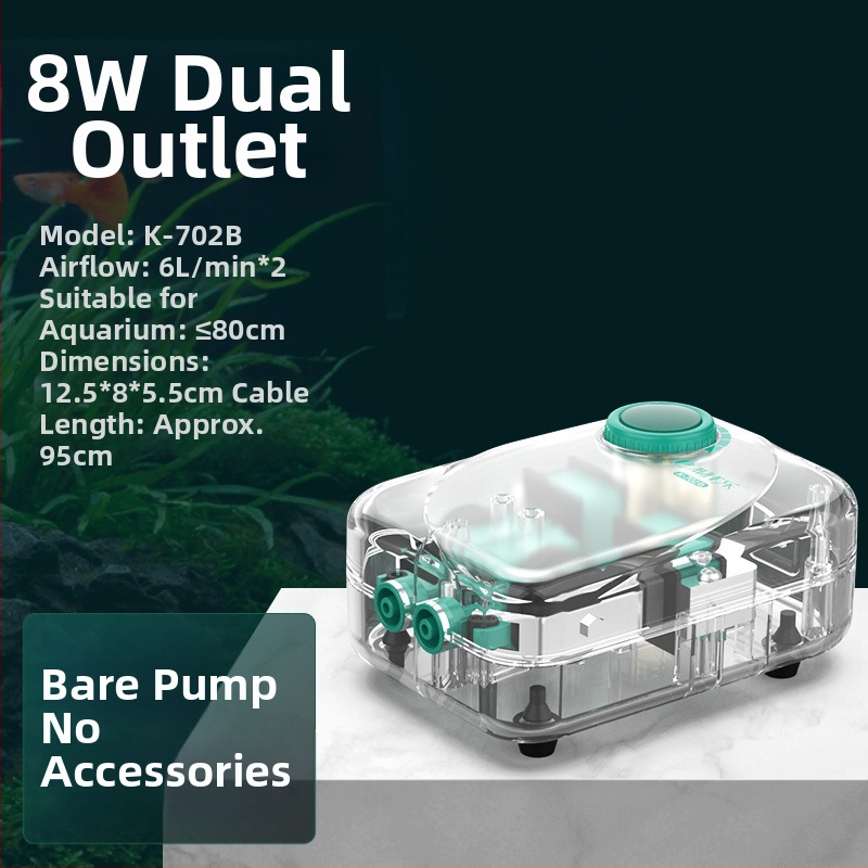 Baker akváriumi oxigénszivattyú – Csendes mechanikus oxigénellátó, Nagy teljesítmény, Nem importált, Súly 2000 g