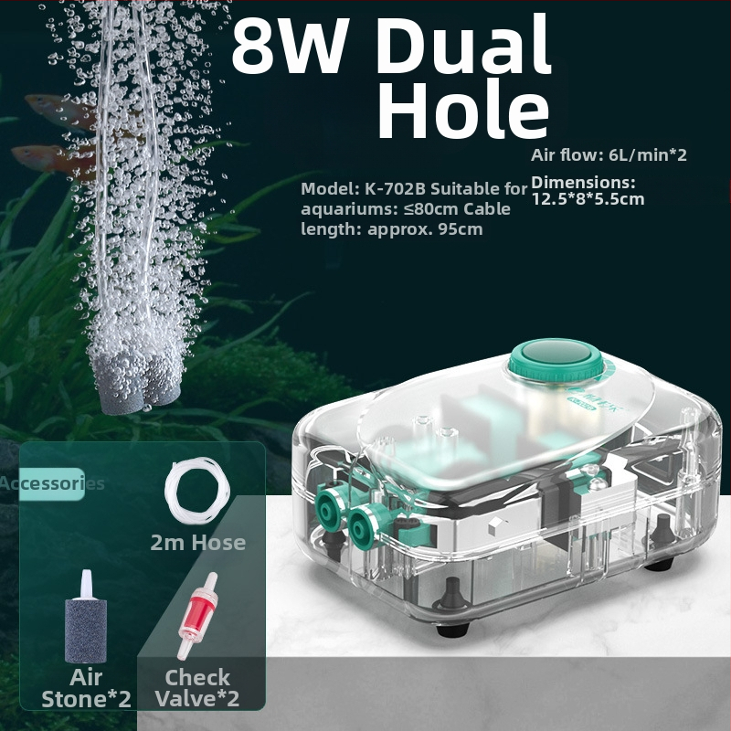 Baker akváriumi oxigénszivattyú – Csendes mechanikus oxigénellátó, Nagy teljesítmény, Nem importált, Súly 2000 g