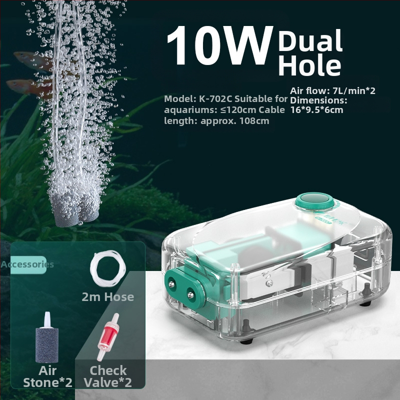 Baker akváriumi oxigénszivattyú – Csendes mechanikus oxigénellátó, Nagy teljesítmény, Nem importált, Súly 2000 g