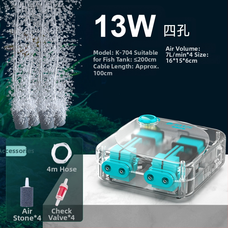 Baker akváriumi oxigénszivattyú – Csendes mechanikus oxigénellátó, Nagy teljesítmény, Nem importált, Súly 2000 g