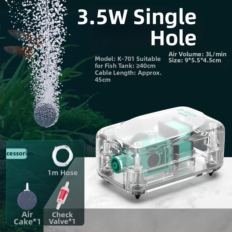Baker akváriumi oxigénszivattyú – Csendes mechanikus oxigénellátó, Nagy teljesítmény, Nem importált, Súly 2000 g