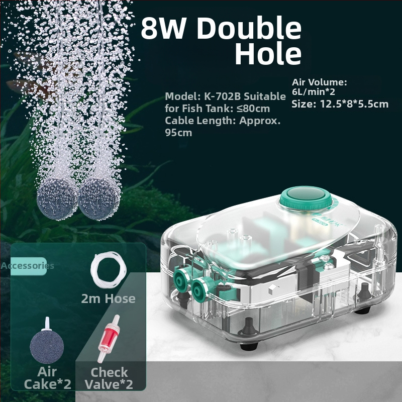 Baker akváriumi oxigénszivattyú – Csendes mechanikus oxigénellátó, Nagy teljesítmény, Nem importált, Súly 2000 g