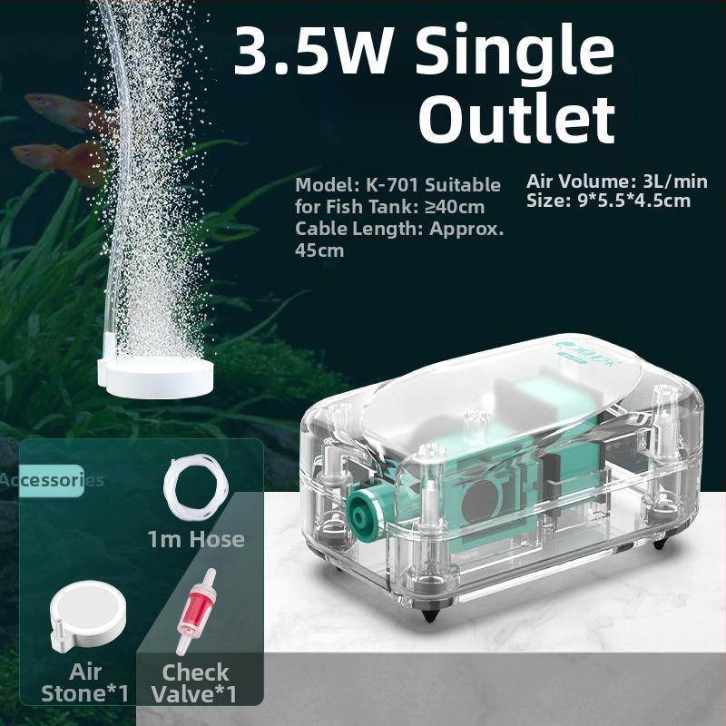 Baker akváriumi oxigénszivattyú – Csendes mechanikus oxigénellátó, Nagy teljesítmény, Nem importált, Súly 2000 g