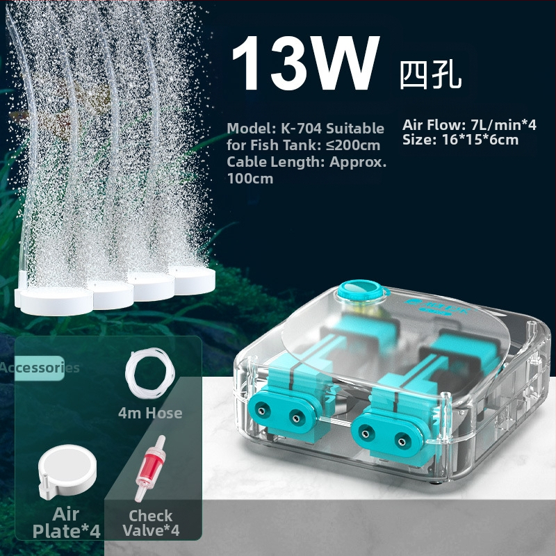 Baker akváriumi oxigénszivattyú – Csendes mechanikus oxigénellátó, Nagy teljesítmény, Nem importált, Súly 2000 g