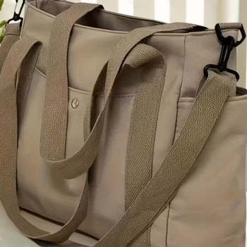 Crossbody tote torba s više pretinaca, gradski minimalistički stil, Oxford tkanina, zatvarač, džep za dokumente