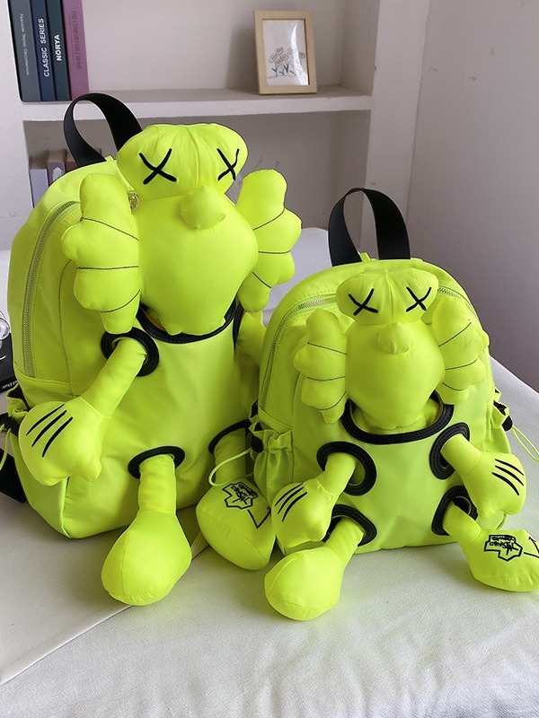 Γυναικείο σακίδιο πλάτης σε κορεατικό στυλ με σχέδιο κινούμενων σχεδίων, Νάιλον, Αναπνεύσιμο, Υπερ-ελαφρύ, Κυρτός ιμάντας ώμου