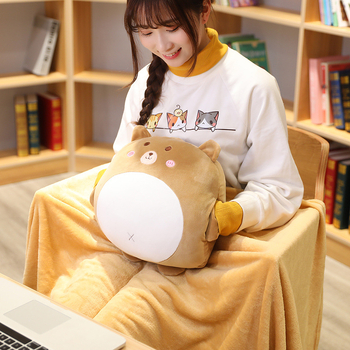 Αυτοκινητό μαξιλάρι-κουβέρτα, διπλής χρήσης, τρίων σε ένα; εξωτερικό υλικό: Σπάντεξ; γέμισμα: PP βαμβάκι; μοτίβο: αξιολάτρευτα ζώα; στυλ: καρτούν