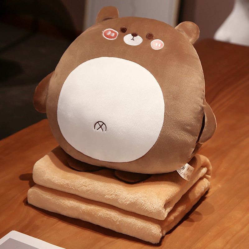 Αυτοκινητό μαξιλάρι-κουβέρτα, διπλής χρήσης, τρίων σε ένα; εξωτερικό υλικό: Σπάντεξ; γέμισμα: PP βαμβάκι; μοτίβο: αξιολάτρευτα ζώα; στυλ: καρτούν