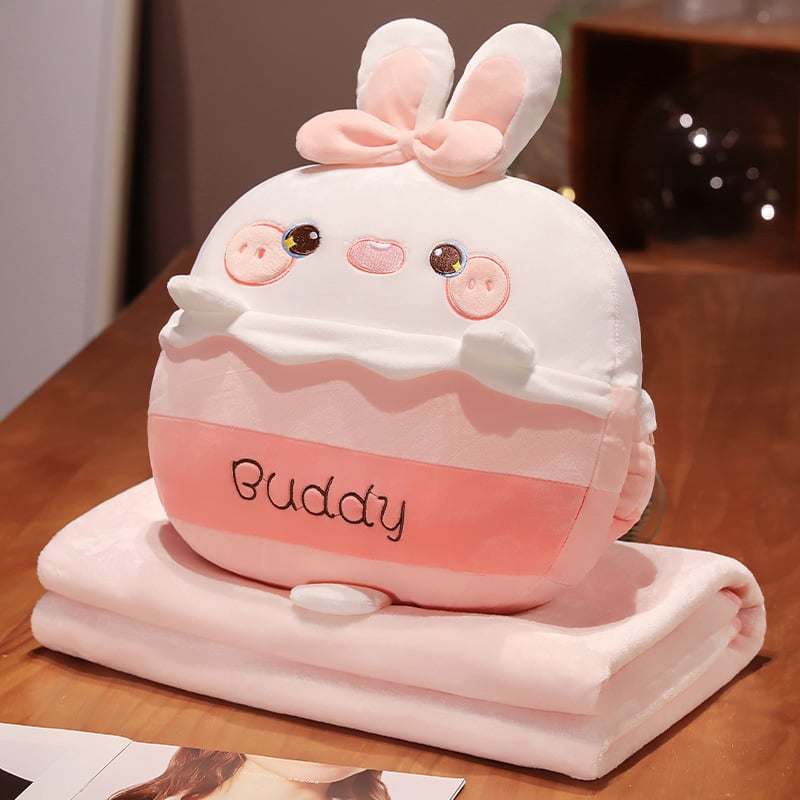 Αυτοκινητό μαξιλάρι-κουβέρτα, διπλής χρήσης, τρίων σε ένα; εξωτερικό υλικό: Σπάντεξ; γέμισμα: PP βαμβάκι; μοτίβο: αξιολάτρευτα ζώα; στυλ: καρτούν