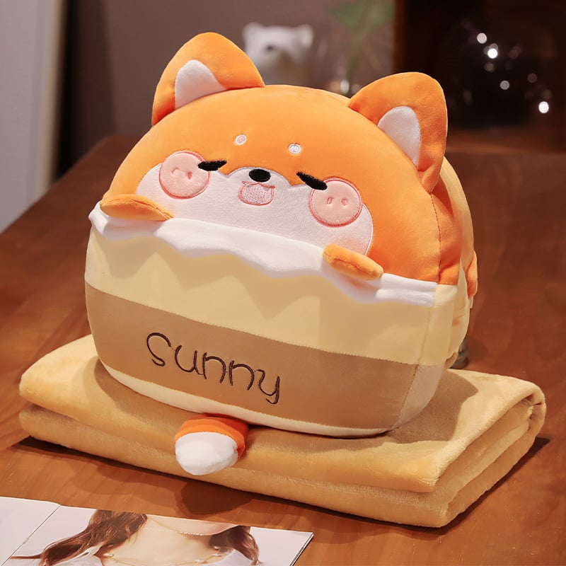 Αυτοκινητό μαξιλάρι-κουβέρτα, διπλής χρήσης, τρίων σε ένα; εξωτερικό υλικό: Σπάντεξ; γέμισμα: PP βαμβάκι; μοτίβο: αξιολάτρευτα ζώα; στυλ: καρτούν