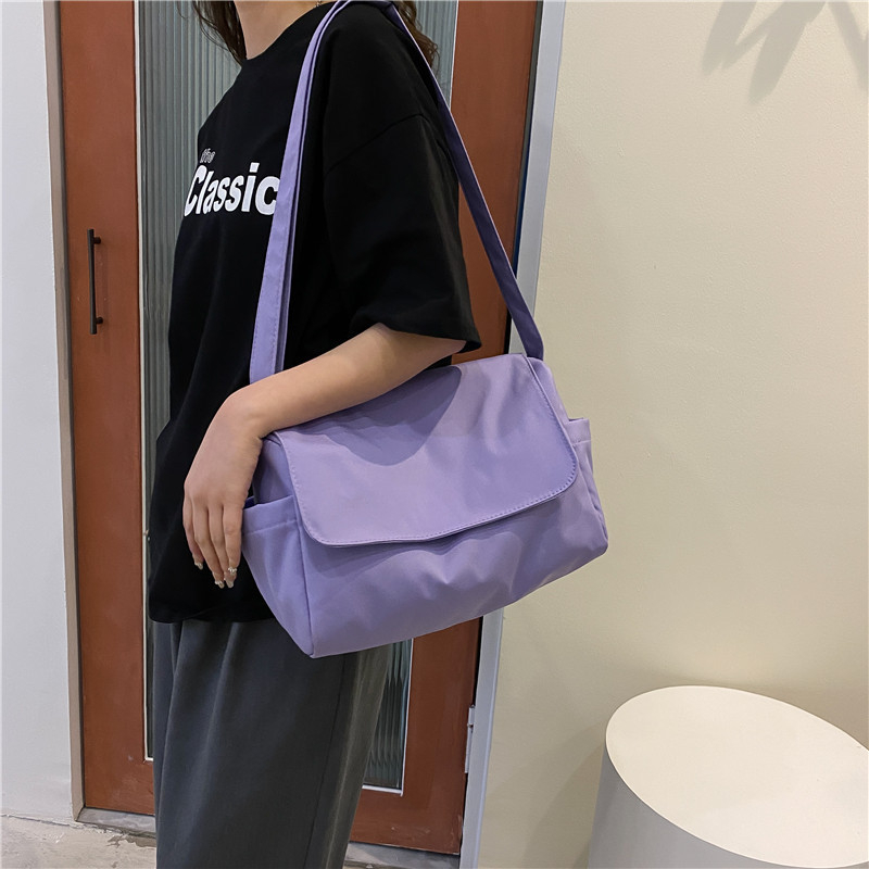 Notelli crossbody torba u ulicnom stilu, Oxford platno, horizontalni kvadratni oblik, zatvaranje poklopcem, poliester podstava