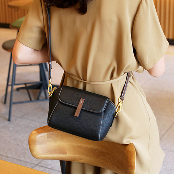 Shell Bag – Genuine Leather, Top-Grain Cowhide, Flap Opening, ZIP Hidden Pocket, Document Pocket