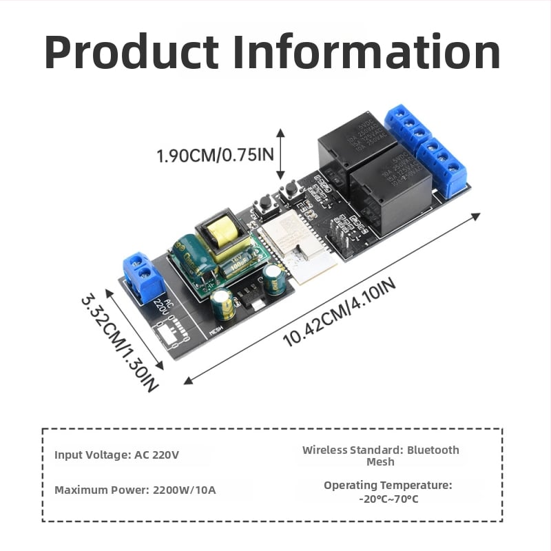 Μονάδα ρελέ διακόπτης με δυνατότητα mesh, τηλεχειριστήριο, συνδεδεμένη με την εφαρμογή Mijia, υποστήριξη Xiao AI