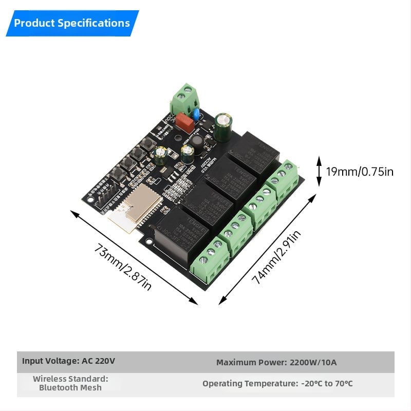 Μονάδα ρελέ διακόπτης με δυνατότητα mesh, τηλεχειριστήριο, συνδεδεμένη με την εφαρμογή Mijia, υποστήριξη Xiao AI