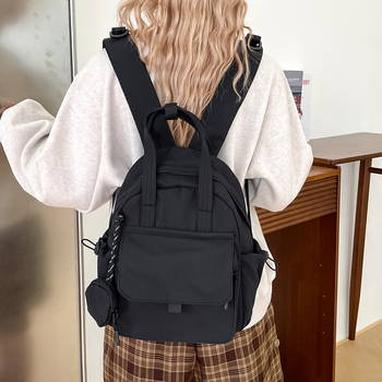 Rucsac de damă – Stil proaspăt și dulce, Material: pânză Oxford, Impermeabil, Deschidere: capac, Compartiment interior: buzunar laminat cu fermoar