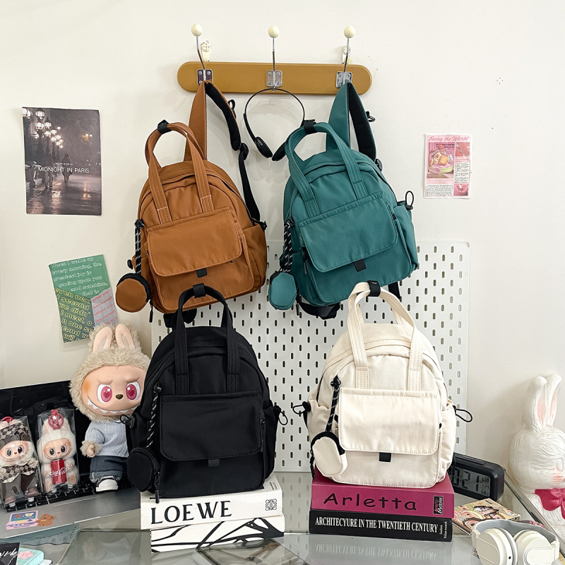 Rucsac de damă – Stil proaspăt și dulce, Material: pânză Oxford, Impermeabil, Deschidere: capac, Compartiment interior: buzunar laminat cu fermoar