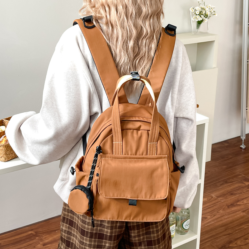 Rucsac de damă – Stil proaspăt și dulce, Material: pânză Oxford, Impermeabil, Deschidere: capac, Compartiment interior: buzunar laminat cu fermoar