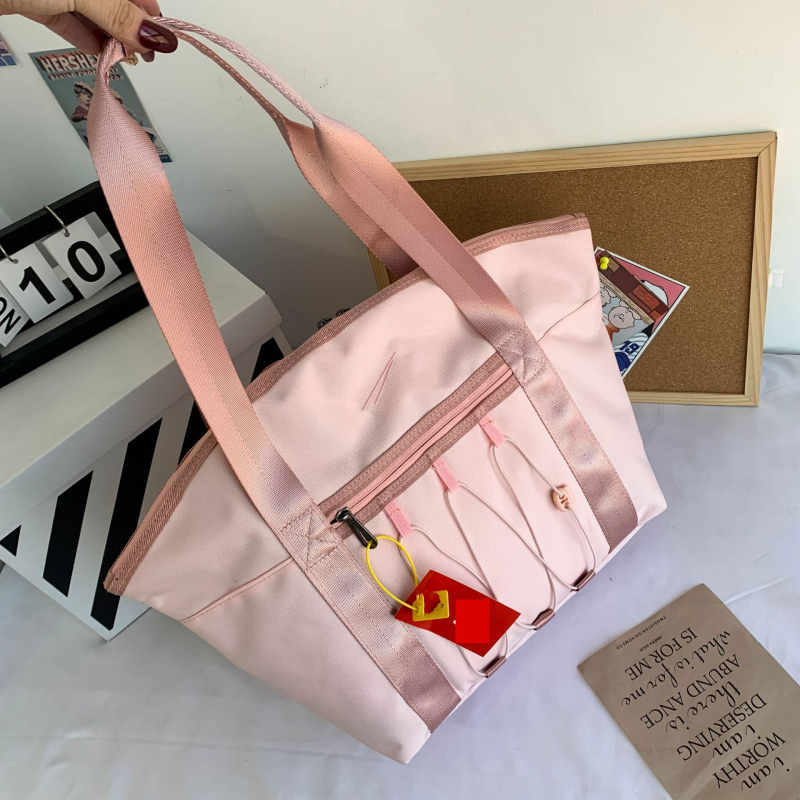 Geantă Tote din Oxford cu fermoar, stil urban, formă orizontal pătrată