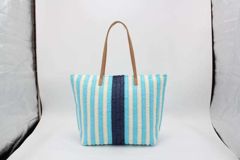 Torba preko ramena od papira, gradska jednostavnost, tkana torba, zatvarač, uspravni kvadratni oblik