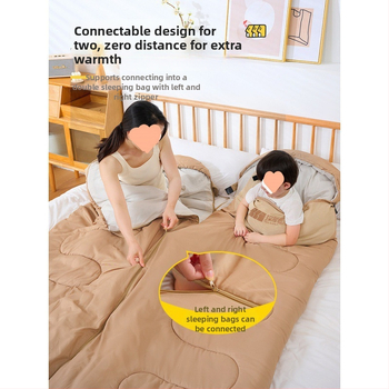 Spací vak pre vonkajšie použitie, zimný, hrubý, štýl obálky, výplň Coral fleece, približne 2,3 kg