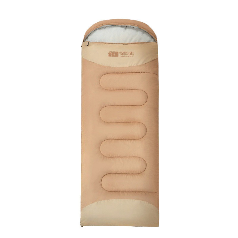 Spací vak pre vonkajšie použitie, zimný, hrubý, štýl obálky, výplň Coral fleece, približne 2,3 kg